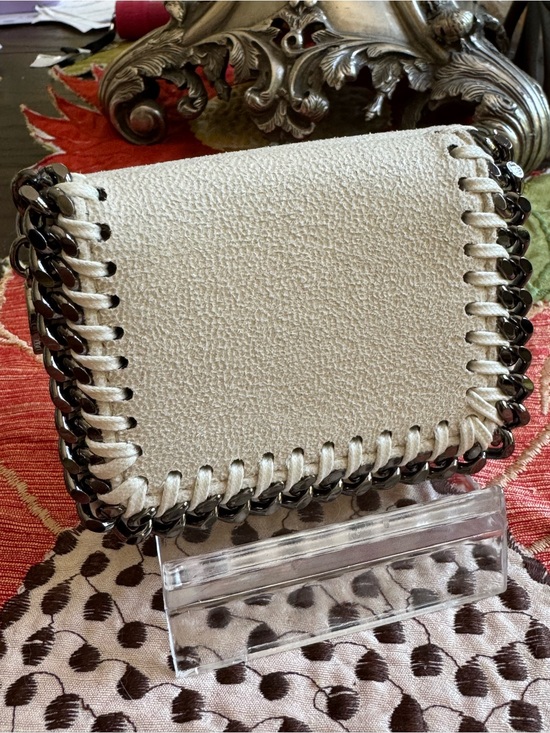 Stella McCartney Handbags - Stella McCartney Cream Woven-Edge Chain Small Wallet NWOT
